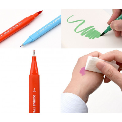 Художній маркер KACO набір ARTIST Double Tips Pen 36 Colors (K1037)