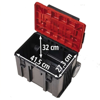 Ящик для інструментів Einhell E-Case L з колесами, до 120кг, колеса 15см (4540014)