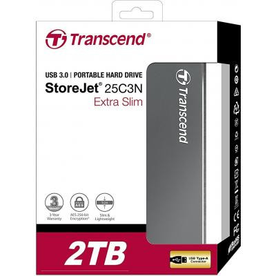 Зовнішній жорсткий диск 2.5&quot; 2TB Transcend (TS2TSJ25C3N)