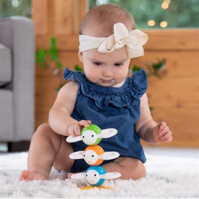 Розвиваюча іграшка Fat Brain Toys Магнітна пірамідка Веселі бджілки Dizzy Bees (F294ML)