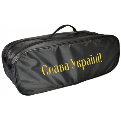 Сумка-органайзер Poputchik &quot;СЛАВА УКРАЇНІ&quot; чорна (03-137-2Д)