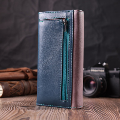Гаманець ST Leather З натуральної шкіри Різнобарвний (22521)