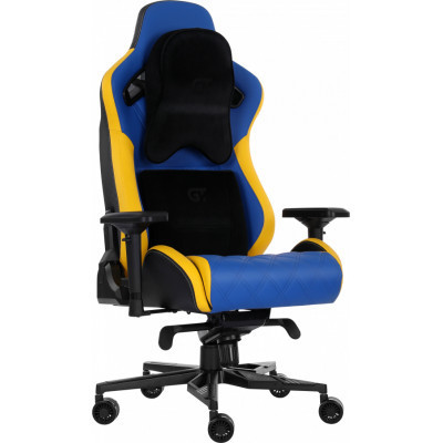 Крісло ігрове GT Racer X-0724 Blue/Yellow