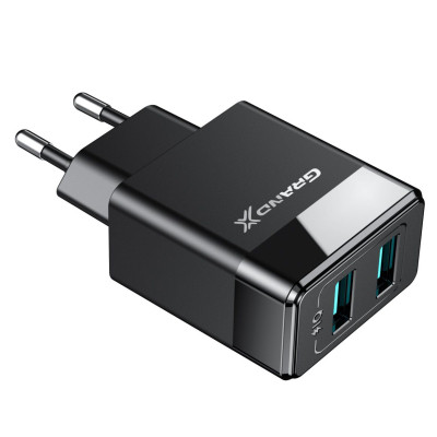 Зарядний пристрій Grand-X CH-50 2USB 5V 2,4A (CH-50)
