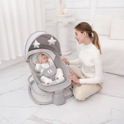 Крісло-гойдалка Mastela Заколисуючий центр-шезлонг 4 в 1 beige (Mastela 8114)
