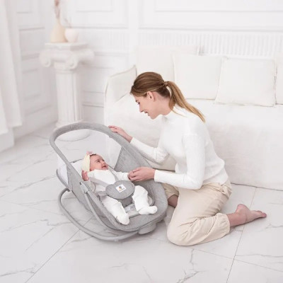 Крісло-гойдалка Mastela Заколисуючий центр-шезлонг 4 в 1 beige (Mastela 8114)