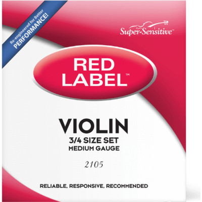 Струни для скрипки D&#039;Addario Super Sensitive 2105 Red Label Violin String Set - 3/4 Size (2105 3/4)