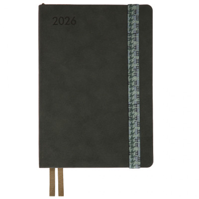 Тижневик Leo planner А5 датований 2026 &quot;Polo&quot;, м‘який, графітовий, 368 сторінок (252694)