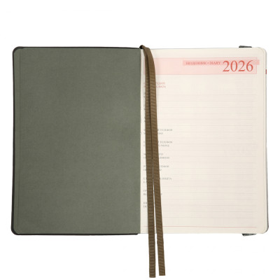 Тижневик Leo planner А5 датований 2026 &quot;Polo&quot;, м‘який, графітовий, 368 сторінок (252694)