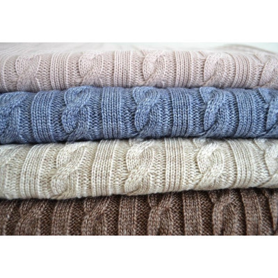 Плед Прованс Soft коси Синій меланж 140x180 см (11682)