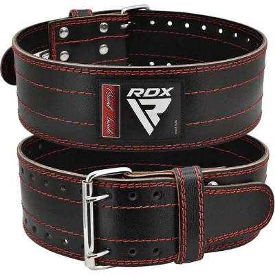 Атлетичний пояс RDX для пауерліфтингу RD1 шкіряний Red M (WPB-RD1R-M)