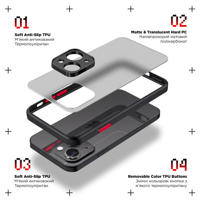Чохол до мобільного телефона Armorstandart Frosted Matte Xiaomi Redmi Note 14S 4G Black (ARM85108)