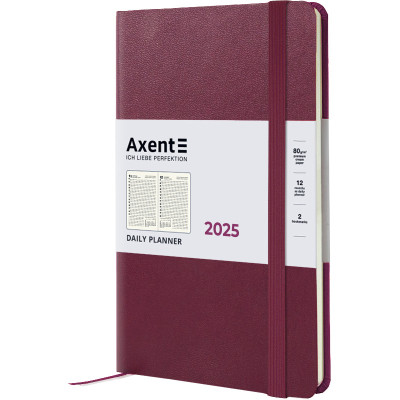 Тижневик Axent датований 2025 Partner Strong 145х210 мм, винний (8819-25-46-A)