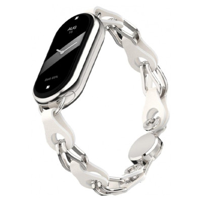 Ремінець до фітнес браслета Armorstandart Chain Wristband для Xiaomi Mi Band 8 Silver (ARM69922)
