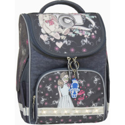 Портфель Bagland з ліхтариками Успіх 12 л. сірий 210к (00551703) (80213835)