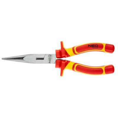 Плоскогубці Neo Tools подовжені, 200 мм, 1000 в, поліровані (01-225)