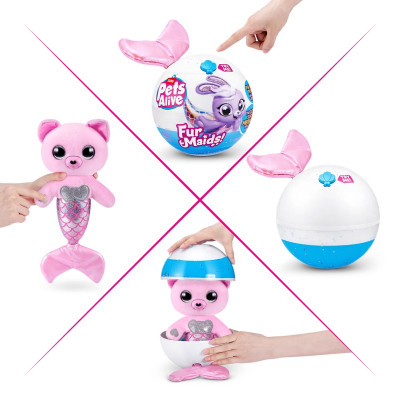 Інтерактивна іграшка Pets &amp; Robo Alive серії Furmaids – Кошеня Пурл (9555A)