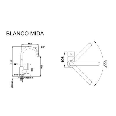 Змішувач Blanco MIDA КОФЕ (519423)
