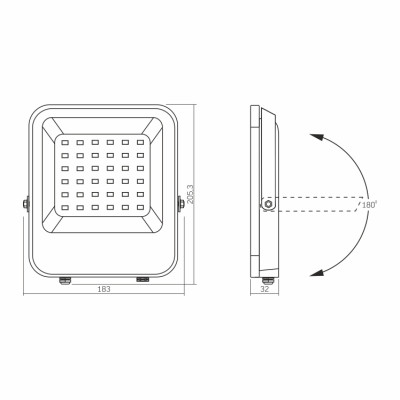 Прожектор Videx LED VIDEX 50W RGB 220V (VL-F3-50-RGB)