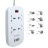 Мережевий фільтр живлення ColorWay 4 розетки/4USB White 1.8м (1QC3.0 + 3 AUTO ID) (CW-CHU44QW)