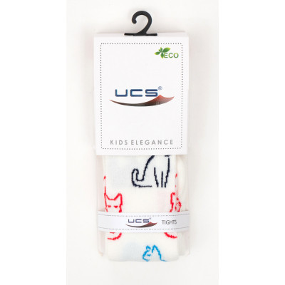 Колготки дитячі UCS Socks з котиками (M0C0301-2295-3G-beige)