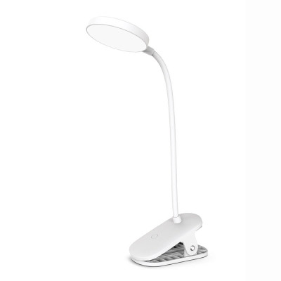 Настільна лампа ColorWay Flexible &amp; Clip 2, 3.5W, battery 1800 mAh (CW-DL10FCB-W)