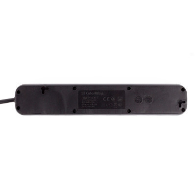 Мережевий фільтр живлення ColorWay CW-PSEA53BK, 5 розеток/ 3M black (CW-PSEA53BK)