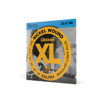 Струни для гітари D&#039;Addario XL Nickel Wound Regular Light Plus (10.5-48) (EXL110+)
