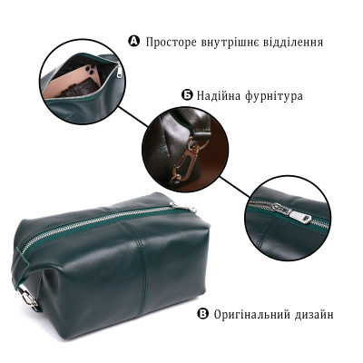 Косметичка Shvigel Зелена (16405)