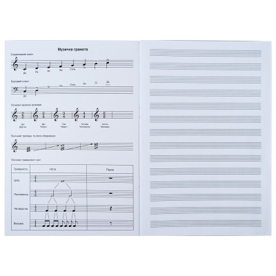 Зошит Kite для нот Vinyl А4, 20 аркушів (K24-404)