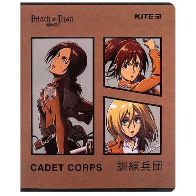 Зошит Kite Attack on Titan, 24 аркуші, лінія (AT24-239)