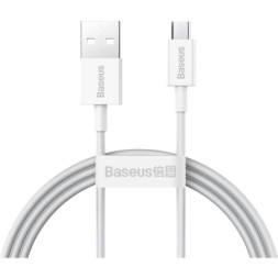 Дата кабель USB 2.0 AM to Micro 5P 2.0m Superior Fast Charging 2A white Baseus (CAMYS-A02)