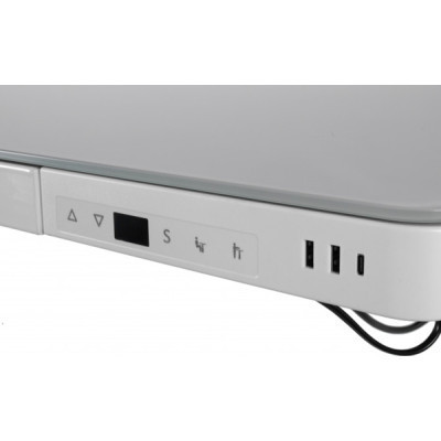 Комп&#039;ютерний стіл Barsky StandUp white glass 1200*600 (BST-12)