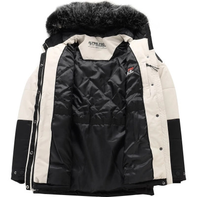 Куртка Alpine Pro Egypa LJCB592 128 бежевий/чорний XS (007.018.0072)