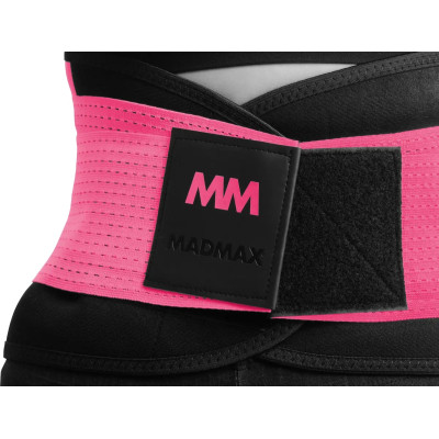 Пояс компресійний MadMax MFA-277 Slimming and Support Belt black/neon pink S (MFA-277-PNK_S)
