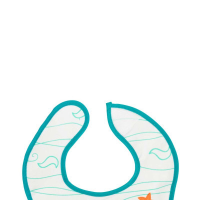 Слинявчик Baboo бавовняний Sea Life, 3+ місяців (білий) (11-010)