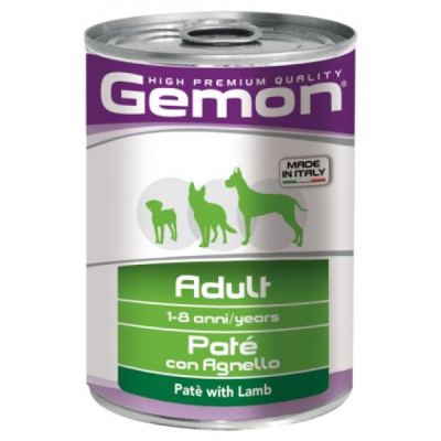 Консерви для собак Gemon Dog Wet Adult паштет з ягням 400 г (8009470387811)