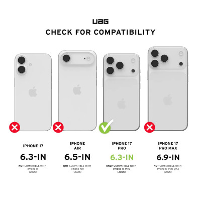 Чохол до мобільного телефона UAG Pathfinder Clear MagSafe iPhone 17 Pro Ice/Silver (114551114333)