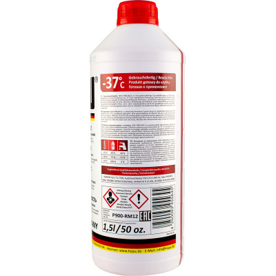 Антифриз HEPU 1.5л червоний (P900-RM12)