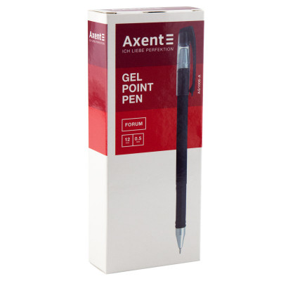 Ручка гелева Axent Forum 0.5 мм Чорна (AG1006-01-A)