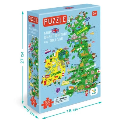 Пазл DoDo Мапа Великобританії та Ірландії (301160)