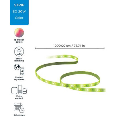 Світлодіодна стрічка WiZ LED 2700-6500K 1600Lm 2.0m RGB (929002524801)
