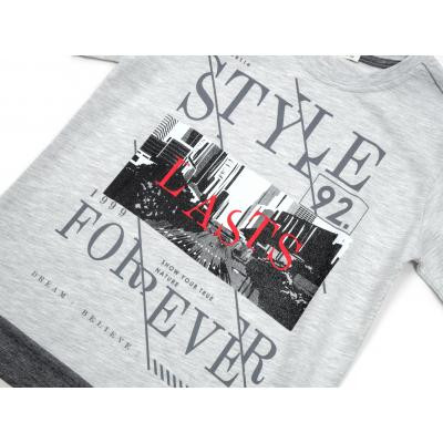 Футболка дитяча Breeze &quot;STYLE FOREVER&quot; (14535-128B-gray)