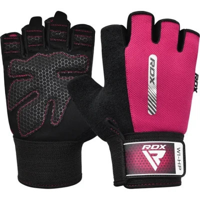 Рукавички для фітнесу RDX W1 Half Pink S (WGA-W1HP-S)