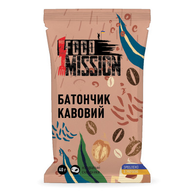 Батончик Food Mission Кавовий 40 г (fm.30191)