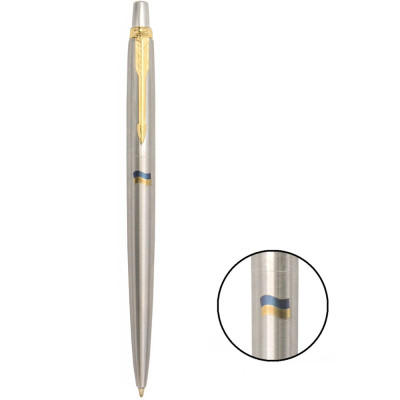 Ручка кулькова Parker JOTTER 17 UKRAINE SS GT BP Прапор жовто-синій (16032_T008c)
