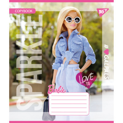 Зошит Yes Barbie 12 аркушів коса лінія (767208)