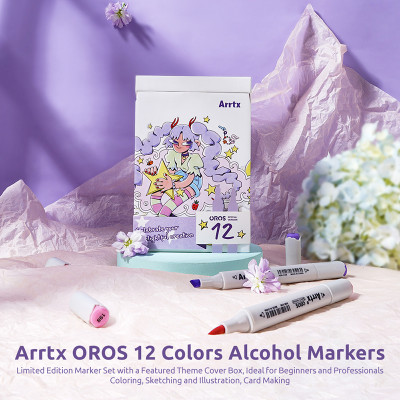 Художній маркер Arrtx спиртові Oros ASM-03-ACS1-02 12 кольорів (LC302789)