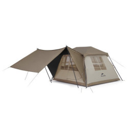 Намет Naturehike з навісом Village CNK2300ZP022 коричневий малий (6976023920172)