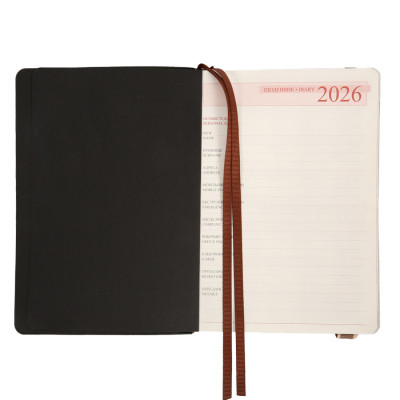 Тижневик Leo planner А5 датований 2026 &quot;Trend&quot;, м‘який, чорний, 368 сторінок (252693)